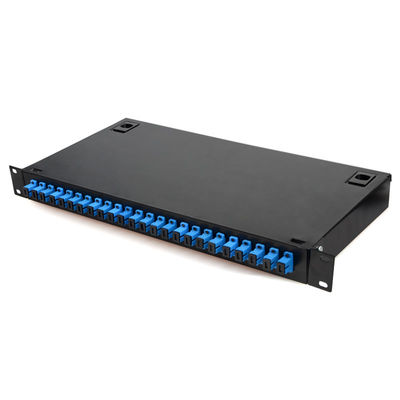 24 tableaux de connexions optiques gauches de fibre de bâti de support 1U avec l'adaptateur de SC/UPC