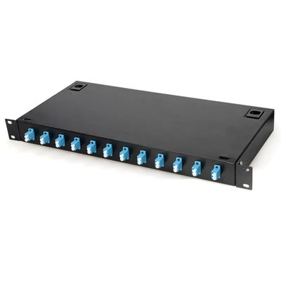 Boîte duplex d'arrêt du coupleur FTTH du tableau de connexions de bâti de support en métal 12 LC