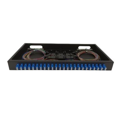 Tableau de connexions optique de fibre de fibres du bâti 48 de mur de FTTH ODF avec des nattes de coupleur duplex de LC