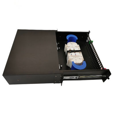 Panneau de brassage fibre optique duplex LC noir 430x200x46mm