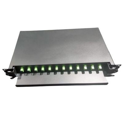 19 pouces panneau de patch de fibre coulissante 12 Port FC APC Simplex Adapter Solution de réseau