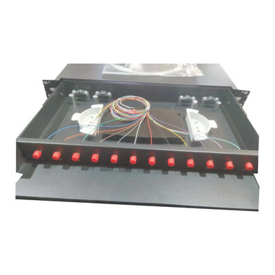 12 FC UPC panneau de patch coulissant en fibre optique pour des installations de réseau efficaces