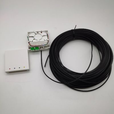 LC/APC boîtes de terminaison de fibres pré-connectées 4 fibres 10-100M boîte de sortie murale 4fo