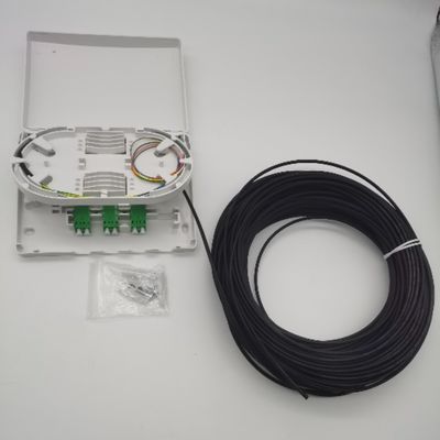 6Cores LC/APC boîte de distribution optique pré-connectée 6Fibres sortie murale boîte de prise de courant