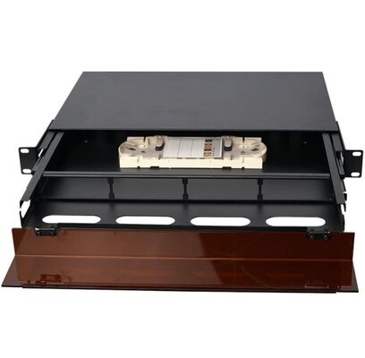 1U 96 Noyaux MTP MPO -LC Panneau de patch ODF Chassis boîtier Type coulissant avec couverture de poussière pour 4 cassettes
