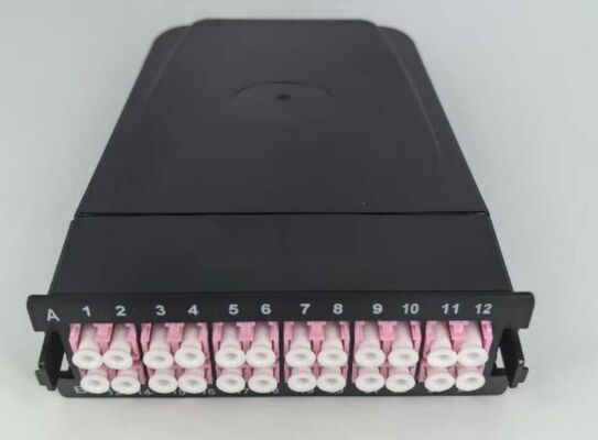 24 cœurs MPO-LC MTP-LC SM OM3 OM4 Om5 cassettes de sortie Modules en plastique