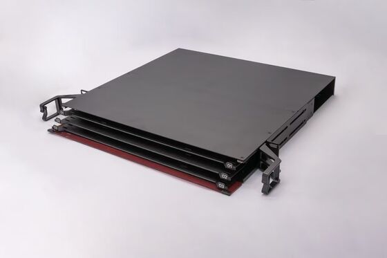 1U 144 cœurs MTP MPO - Panneau de brassage LC ODF Boîtier châssis coulissant pour 12 cassettes